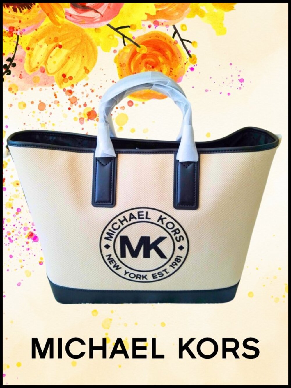 NWT Michael Kors Sport Large Cotton Tote Bag